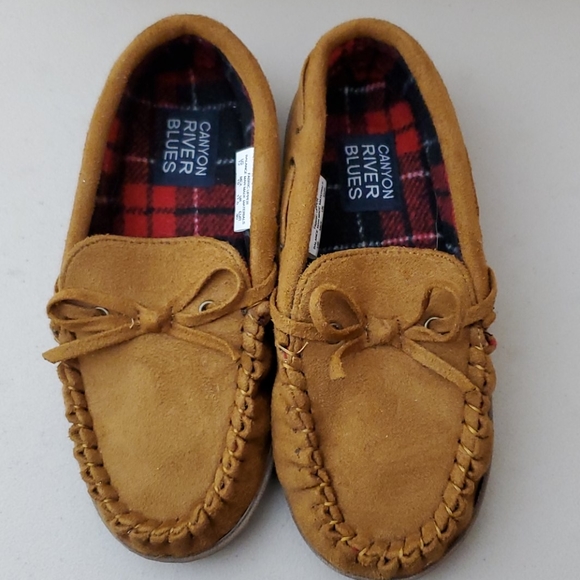 moccasin slippers with rubber sole